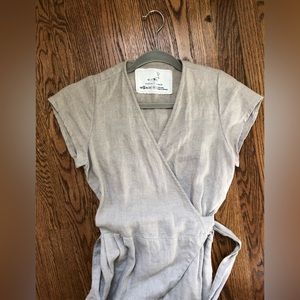 Not Perfect Linen wrap top jumpsuit